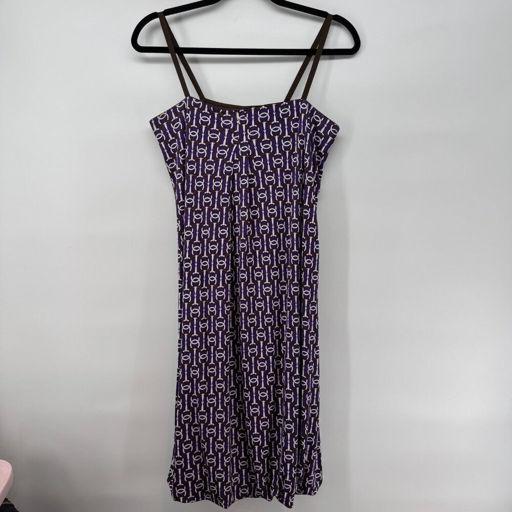 Herion Women Vintage Italian Silk Purple Stretchable Dress. size 44 us 8